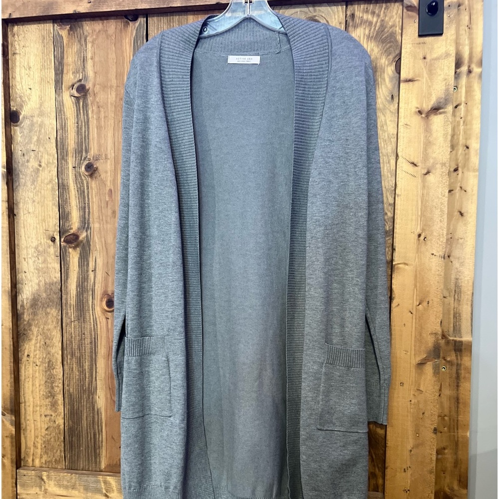 Light Heather Grey Cardigan